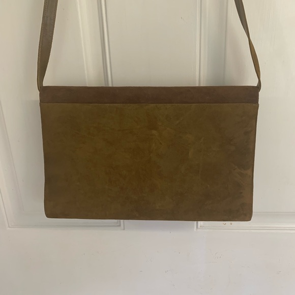 Vintage Bally “Rosalyn” Baroque Suede Brown/tan/maroon/gold suede Handbag. - Picture 7 of 7